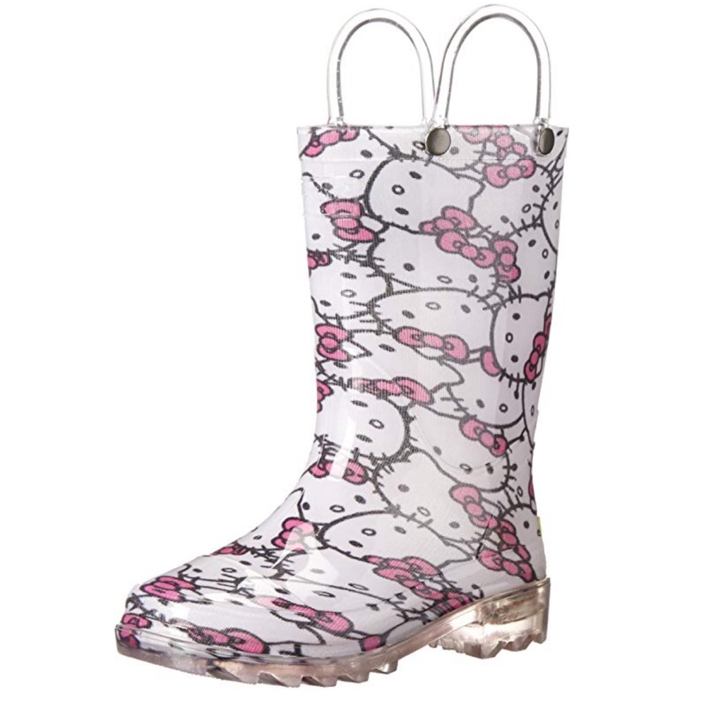 EUC Western Chief Hello Kitty Easy On Rain Boots - Picture 1 of 7